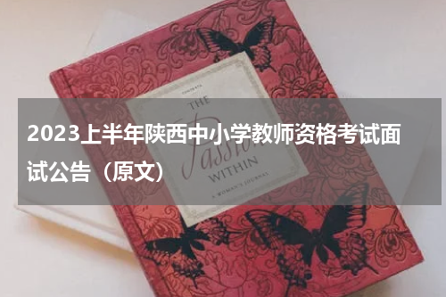 2023上半年陕西中小学教师资格考试面试公告（原文）