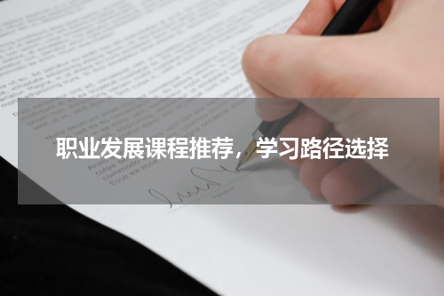 职业发展课程推荐，学习路径选择